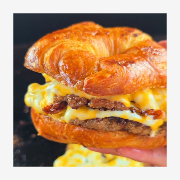 Double Stack Croissant Smash Burger